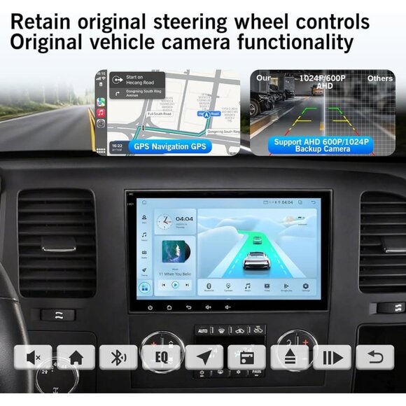 Android 13 8-Core 8" Car Stereo for Chevy Silverado/GMC Sierra/Buick Enclave - Picture 5 of 9